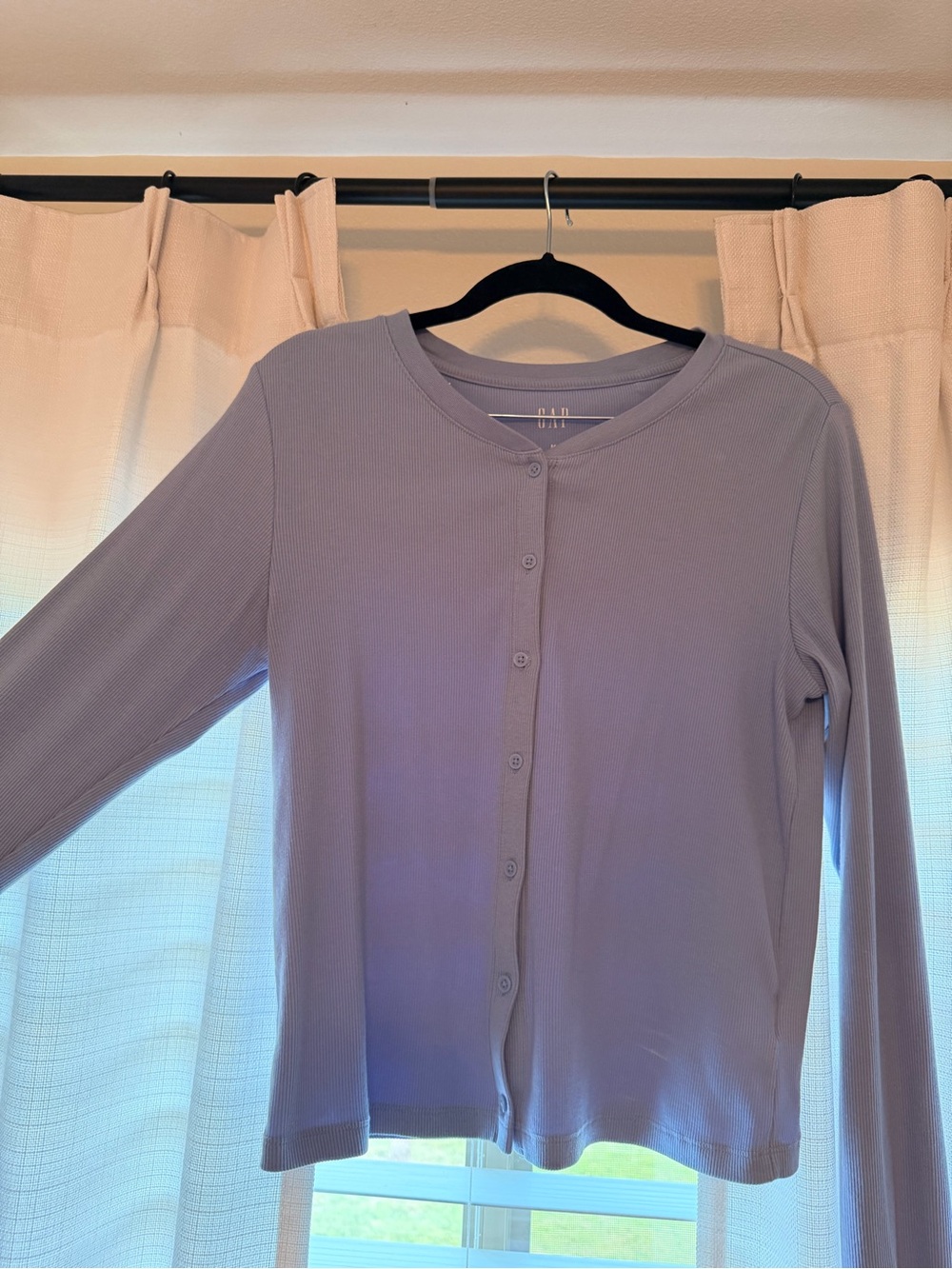 Gap Light Indigo Blue Button Down Cardigan Size M Cotton Blend Lightweight